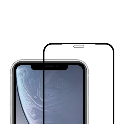 Apple iPhone XR Tempered Glass Screen Protector black top Namibia