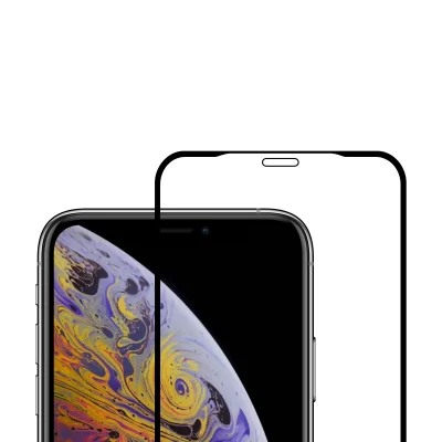 Apple iPhone XS Tempered Glass Screen Protector black top Namibia