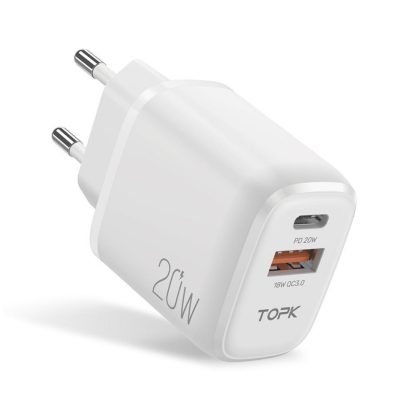 Zeropoint Concepts 20 watt white type c usbc usb a charger