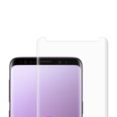 Samsung Galaxy S9 UV liquid glue Tempered Glass Screen Protector top