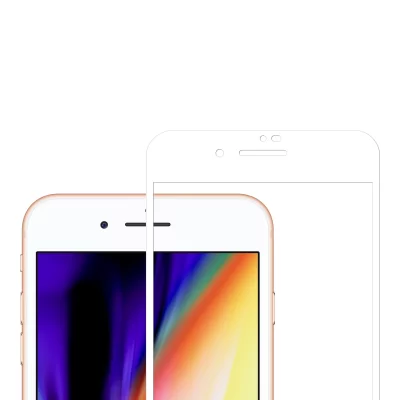 Apple iPhone 8 Plus Tempered Glass Screen Protector white top Namibia