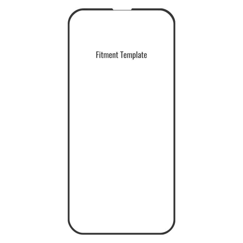 Apple iPhone 13 Pro Max Paper Screen Protector Fitment Template